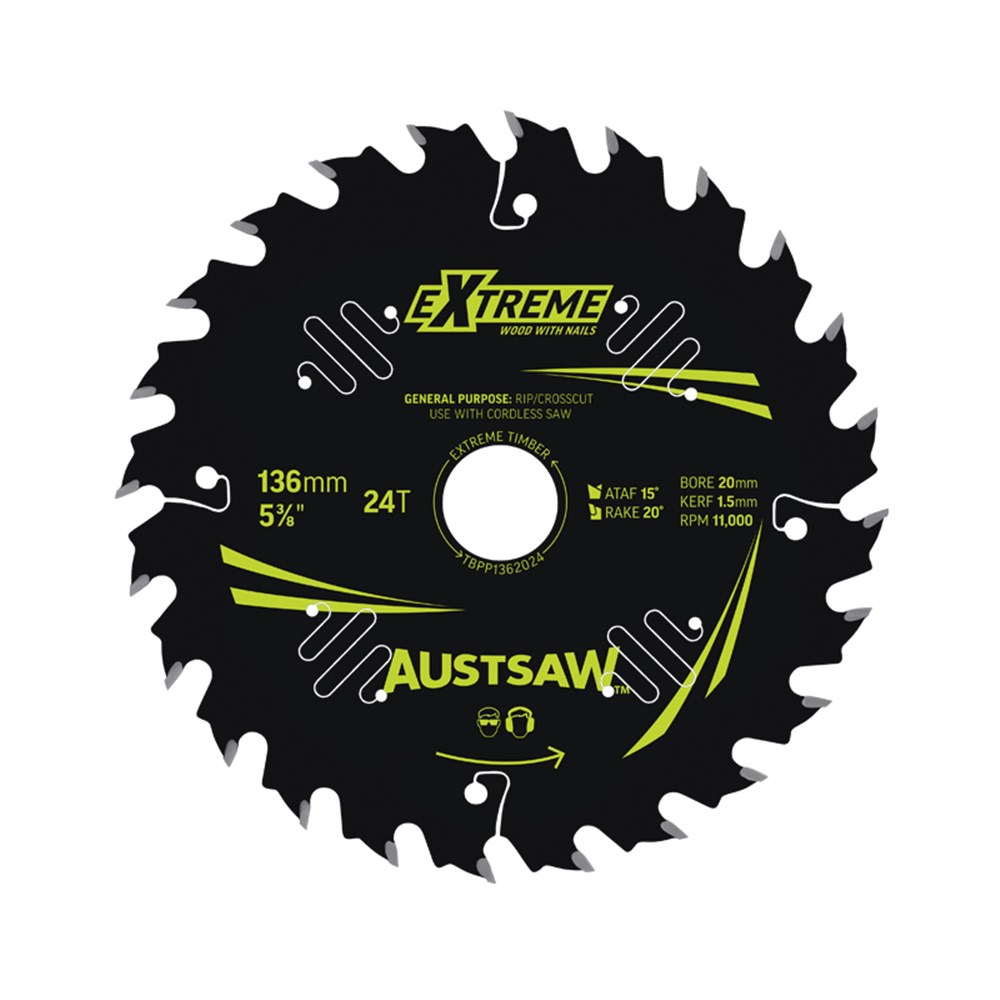 AUSTSAW EXTREME THIN KERF 136MM X 20MM 24 TEETH